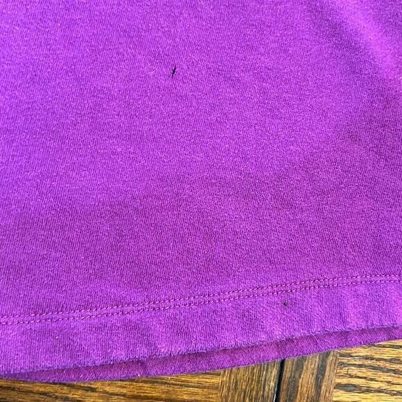 PINK Victoria's Secret Quarter Zip Purple Sweatshirt With Shine/Glitter Logo Med - Picture 7 of 7